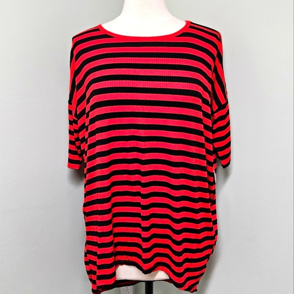 Lularoe Irma Striped Tunic Shirt Medium - Picture 1 of 8